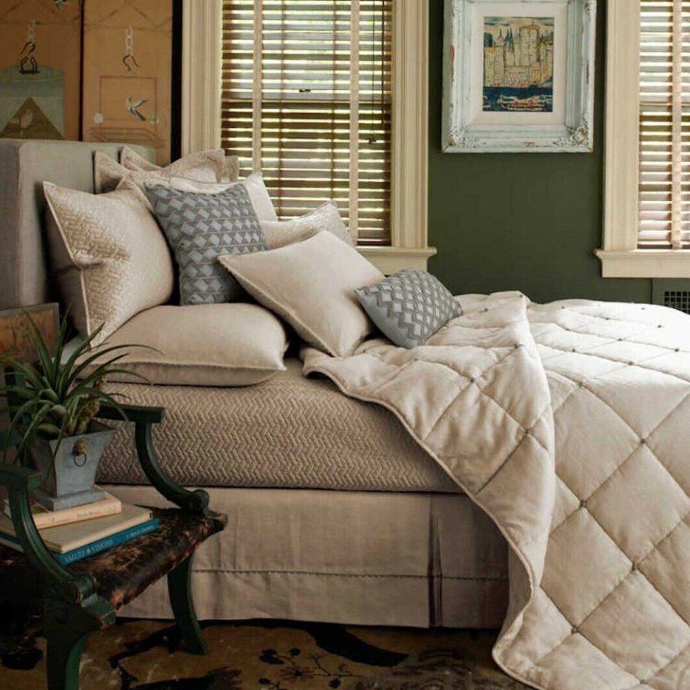 Dransfield & Ross Elizabeth Street Driftwood Linen Euro Sham